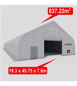 Industriālais noliktavas tents (837,22m²-18.3m x 45,75m x 7.6m)